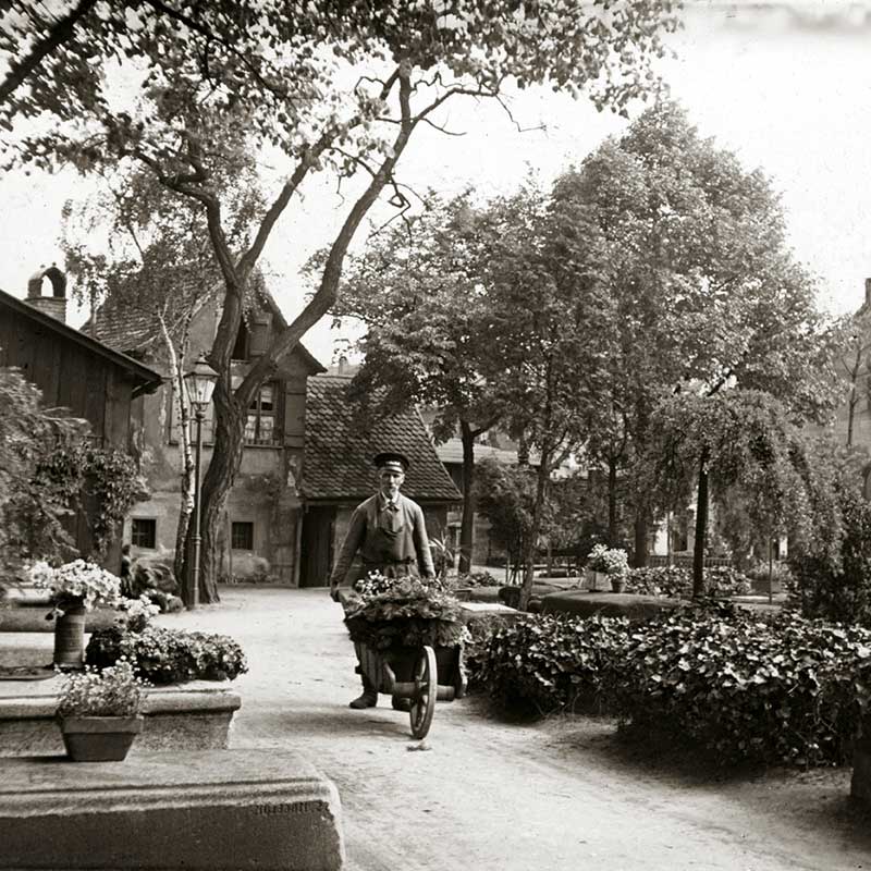 historisches Foto des Rochus Friedhofs